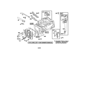 Part Location Diagram of 69-0940 Lawn Boy Decal-Caution